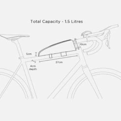Restrap Race Top Tube Bag Rahmentasche Für Das Oberrohr Schwarz (1,5 Liter) -Fahrradzubehör 59202803 06mExKdzagiWwPm 1280x1280