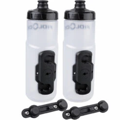 Fidlock TWIST Clear (transparent) Trinkflasche + Flaschenhalter 2er Set (Neue Version, Ohne Gravity