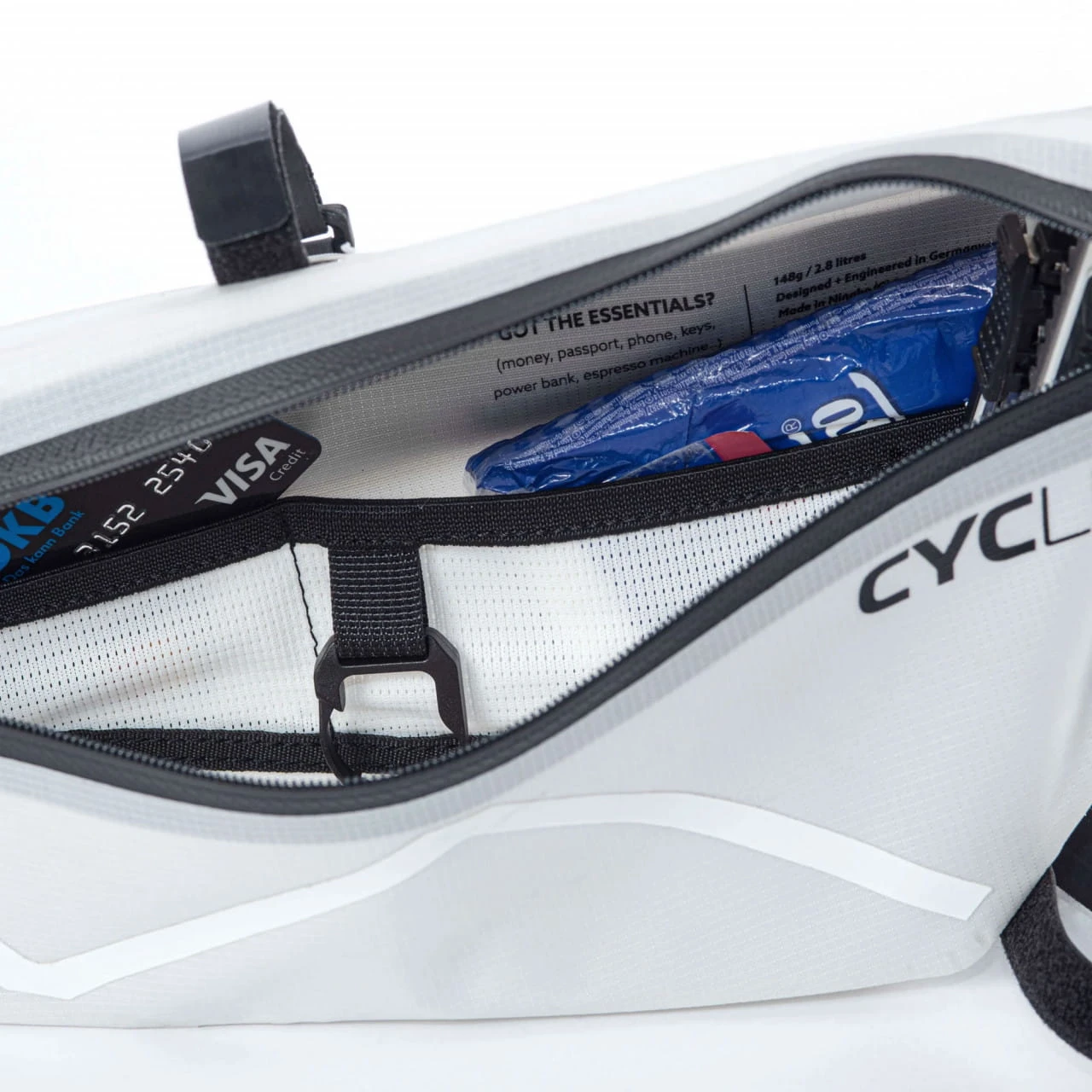 CYCLITE Frame Bag / 01 - Rahmentasche 2,8 Liter Hellgrau 6 CYCLITE Frame Bag / 01 - Rahmentasche 2,8 Liter Hellgrau – Bild 4